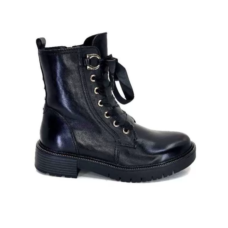 Regarde Le Ciel Josef 08 Cuir Noir-Femme Bottines