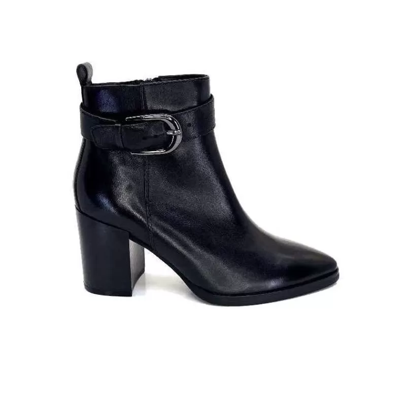 Regarde Le Ciel Marge 01 Cuir Noir-Femme Bottines