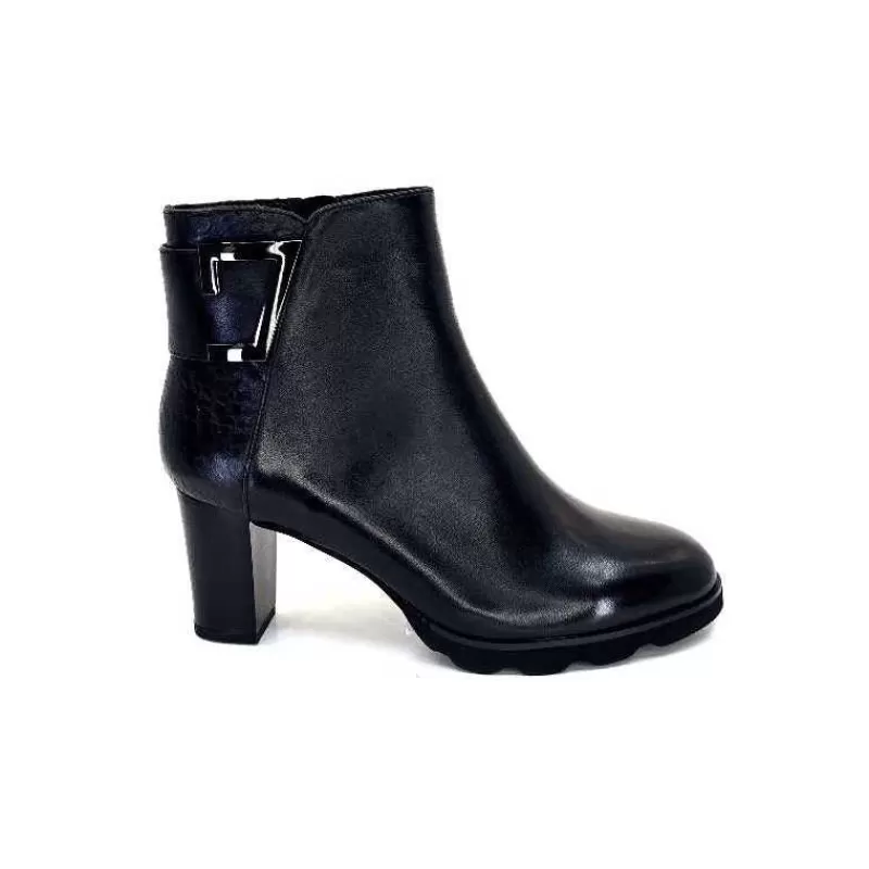 Regarde Le Ciel Patricia F23 Delice Cuir Noir-Femme Bottines