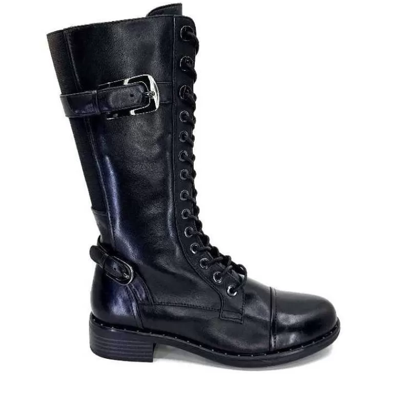 Regarde Le Ciel Roxana 10 Delice Cuir Noir-Femme Bottes