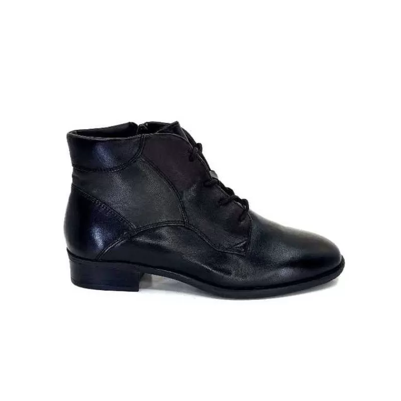 Regarde Le Ciel Scarlet 01 Cuir Noir-Femme Bottines