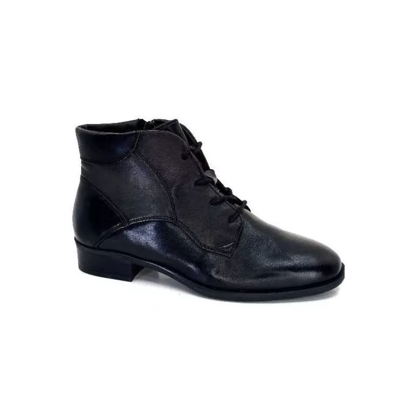 Regarde Le Ciel Scarlet 01 Cuir Noir-Femme Bottines