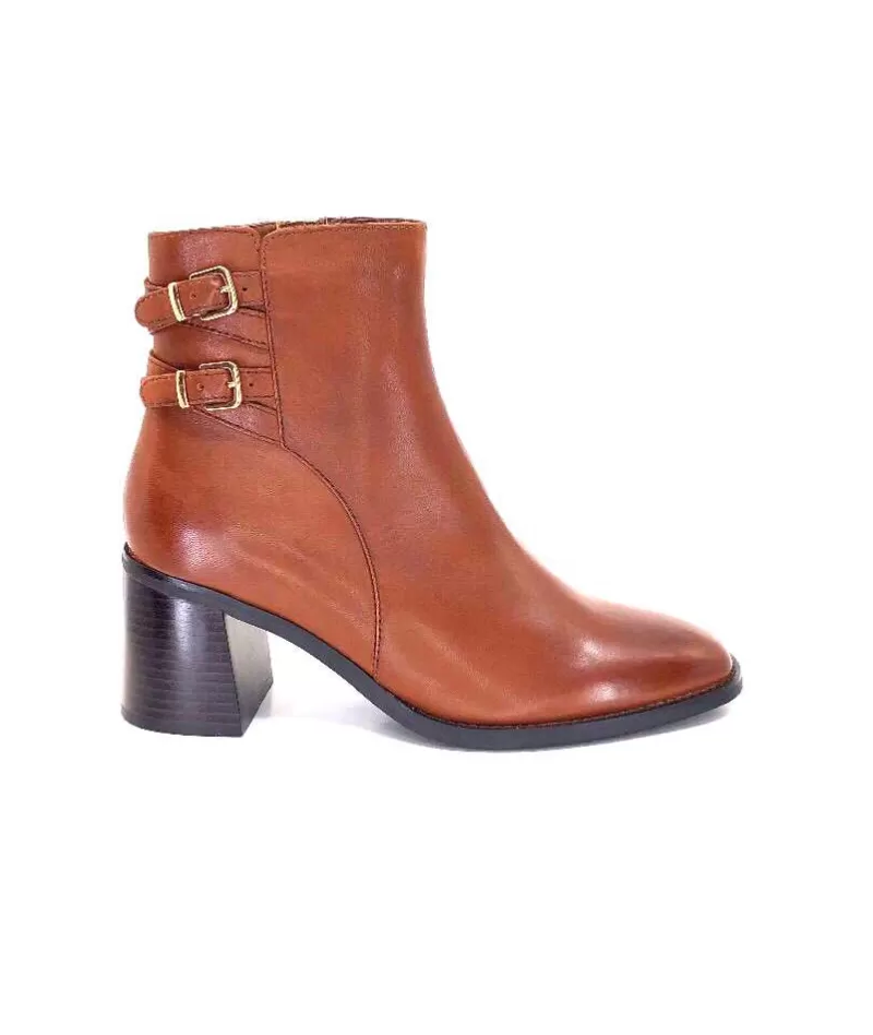 Regarde Le Ciel Sisko 02 Cuir Marron-Femme Bottines