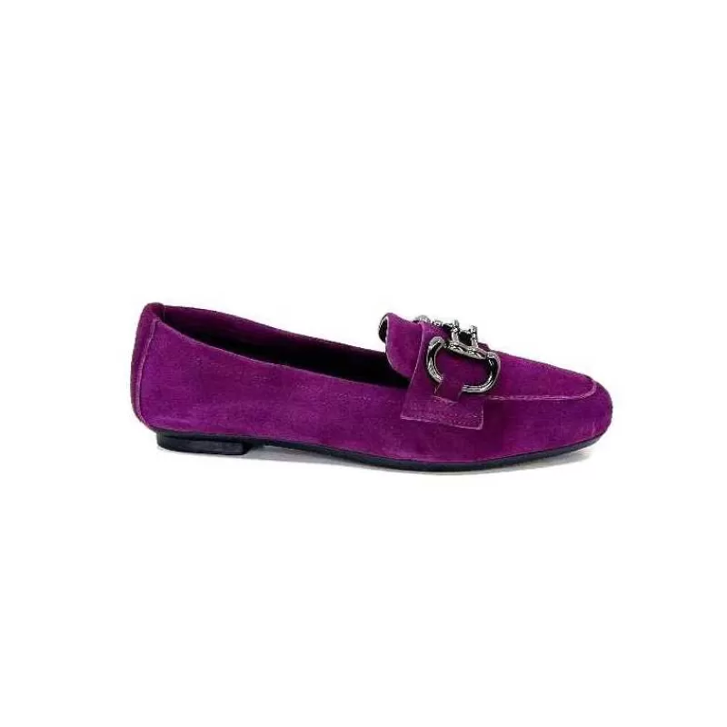 Requin Reqins Hinder Daim Violet-Femme Mocassins