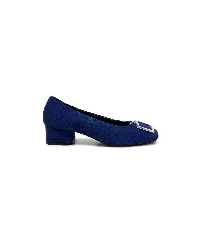 Requin Reqins Karisse Daim Bleu Ocean-Femme Ballerines