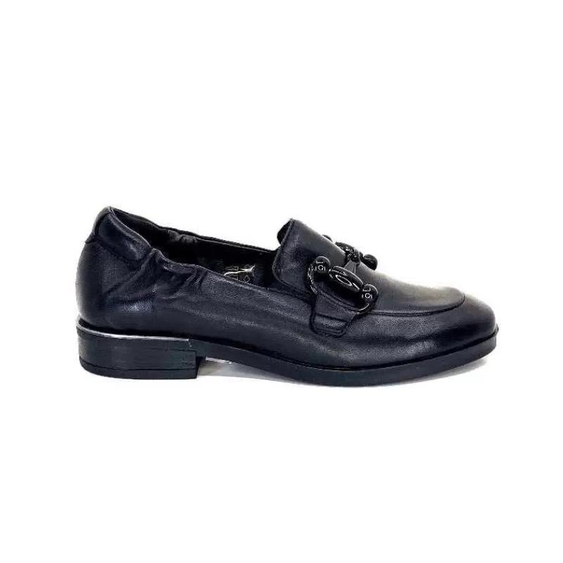 Softwaves 8.35.23 Cuir Noir-Femme Mocassins