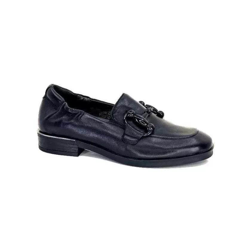 Softwaves 8.35.23 Cuir Noir-Femme Mocassins