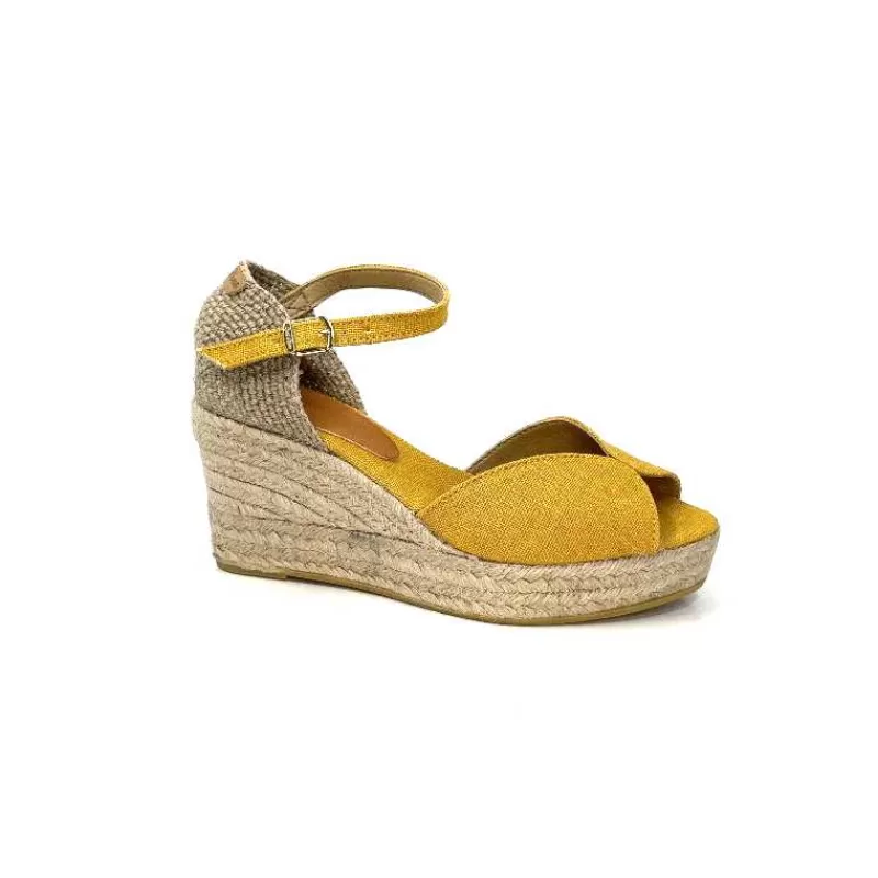 Toni Pons Lua Textile Jaune Moutarde-Femme Espadrilles