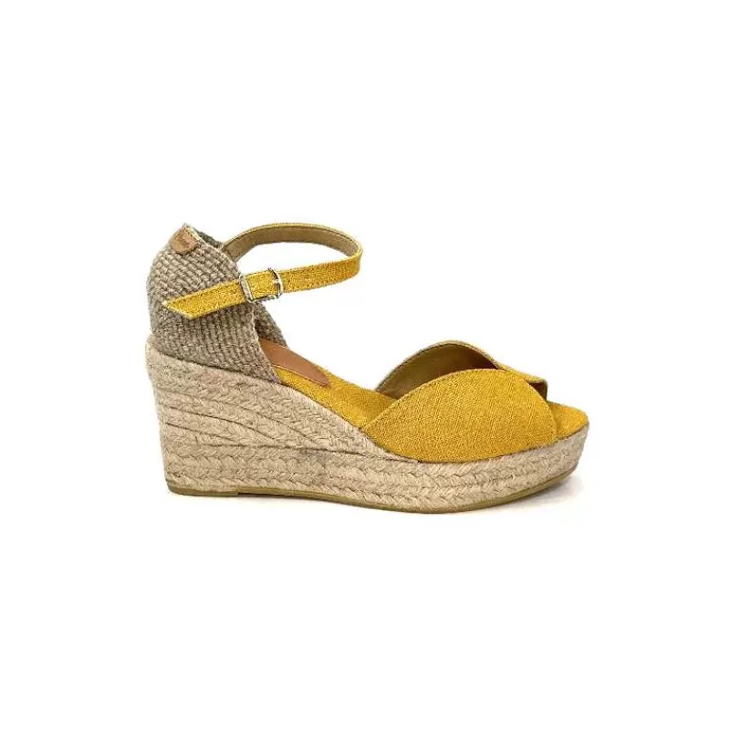 Toni Pons Lua Textile Jaune Moutarde-Femme Espadrilles