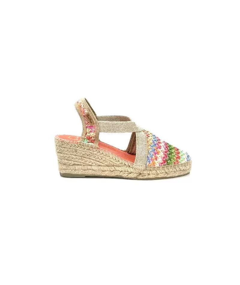 Toni Pons Terra Nz Textile Multi Orange Beige-Femme Espadrilles