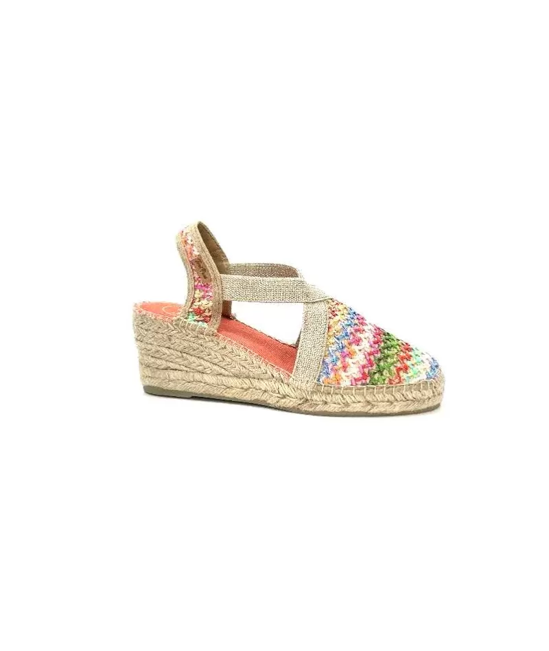 Toni Pons Terra Nz Textile Multi Orange Beige-Femme Espadrilles