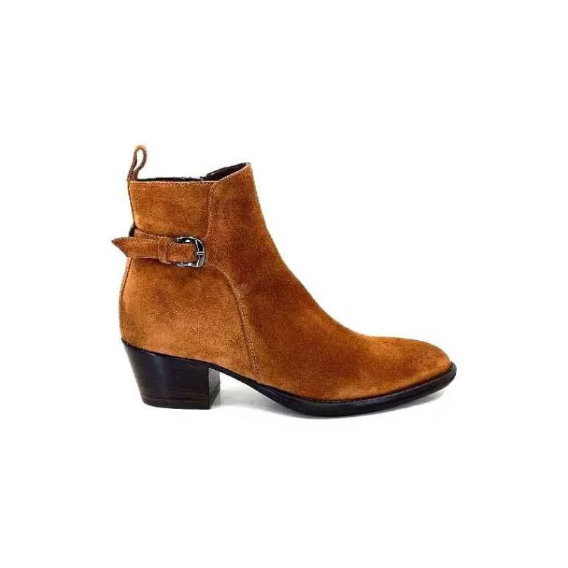 Triver Flight 702.04 Daim Marron Peach-Femme Bottines