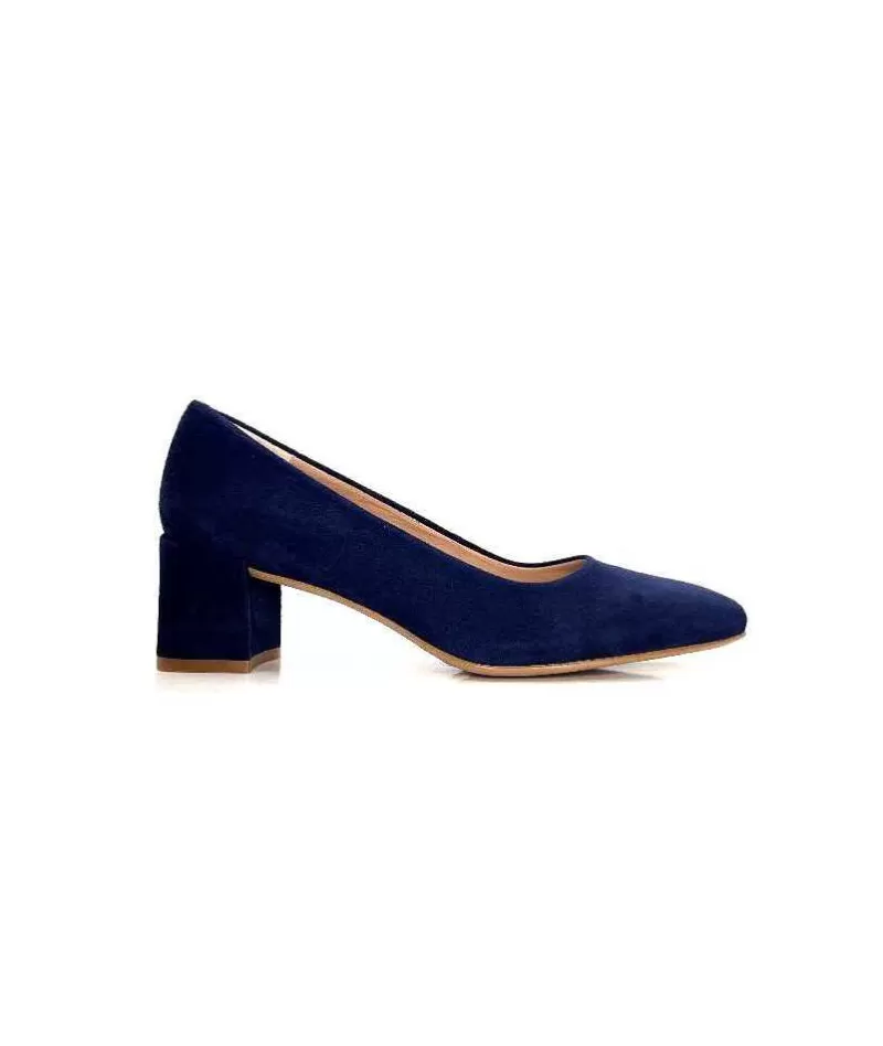 Unisa Lesat Daim Bleu Marine-Femme Escarpins