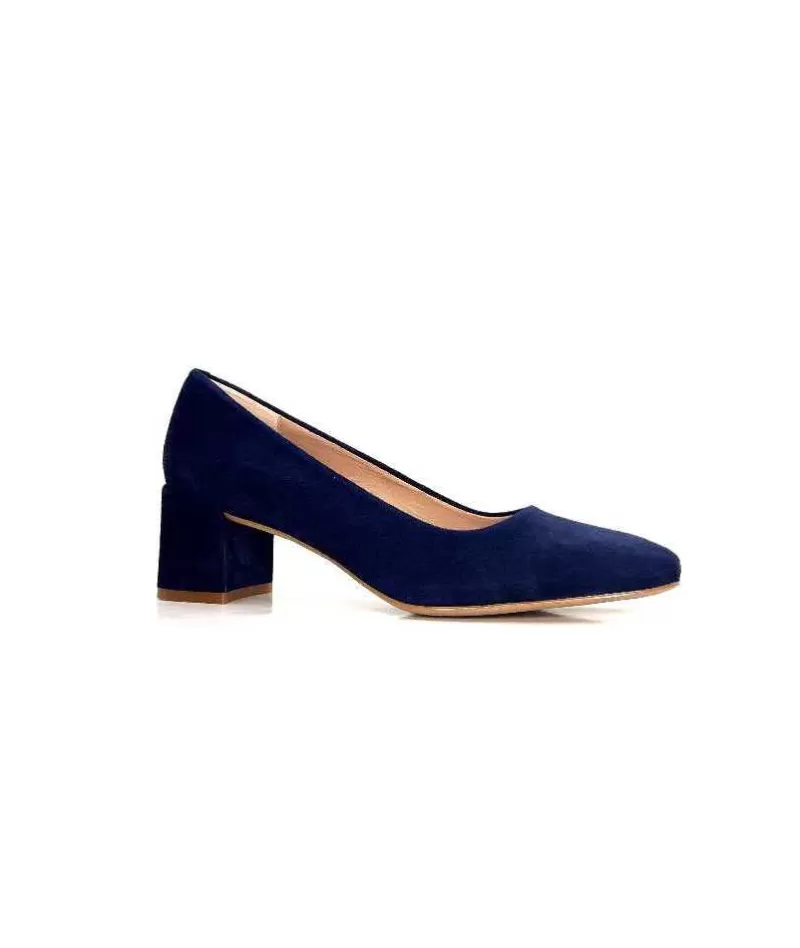 Unisa Lesat Daim Bleu Marine-Femme Escarpins