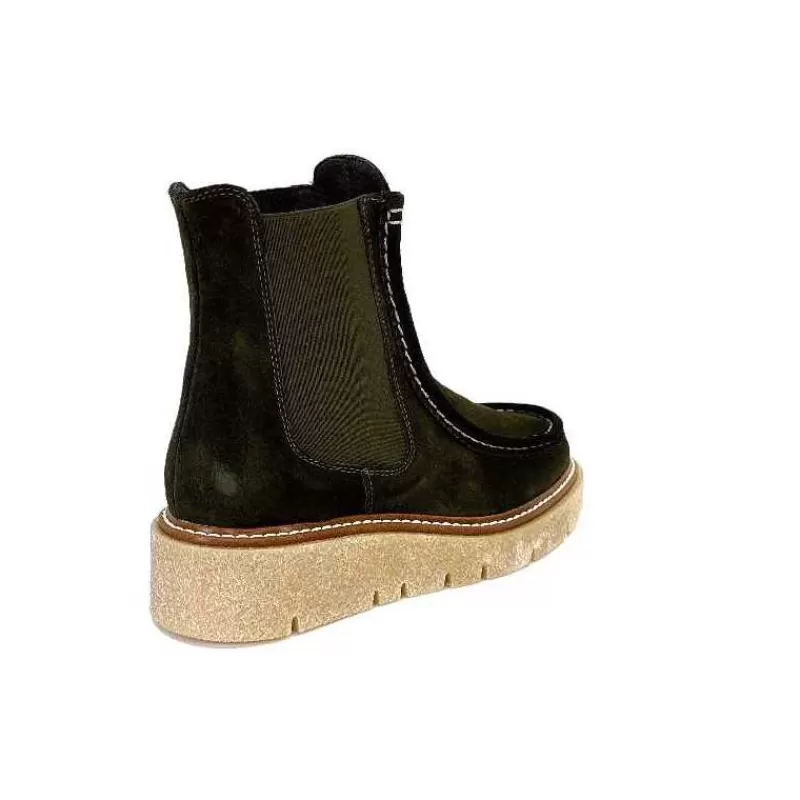 Shops boots daim femme kaki