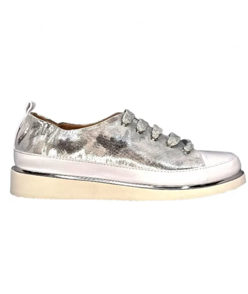 XSA 8010 Cuir Argent-Femme Baskets