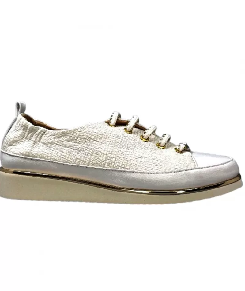 XSA 8010 Cuir Imprime Blanc-Femme Baskets