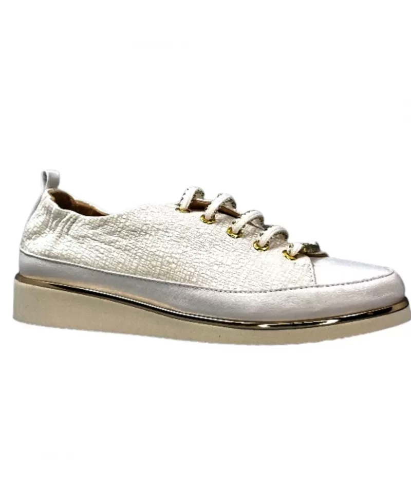 XSA 8010 Cuir Imprime Blanc-Femme Baskets