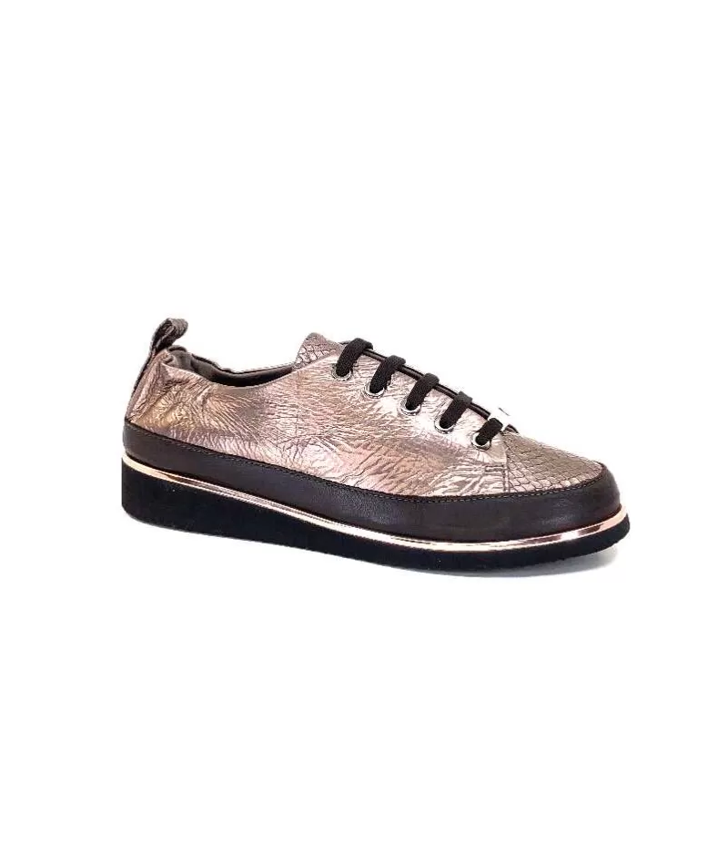 XSA 8010 Cuir Piton Bronze-Femme Baskets