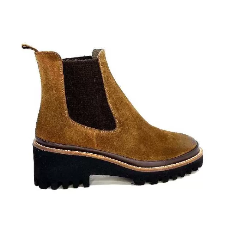 XSA 9176 London Daim Castagno-Femme Bottines