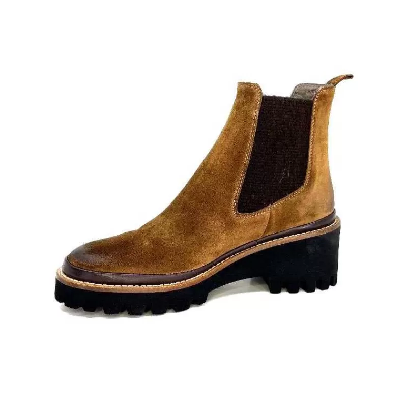 XSA 9176 London Daim Castagno-Femme Bottines