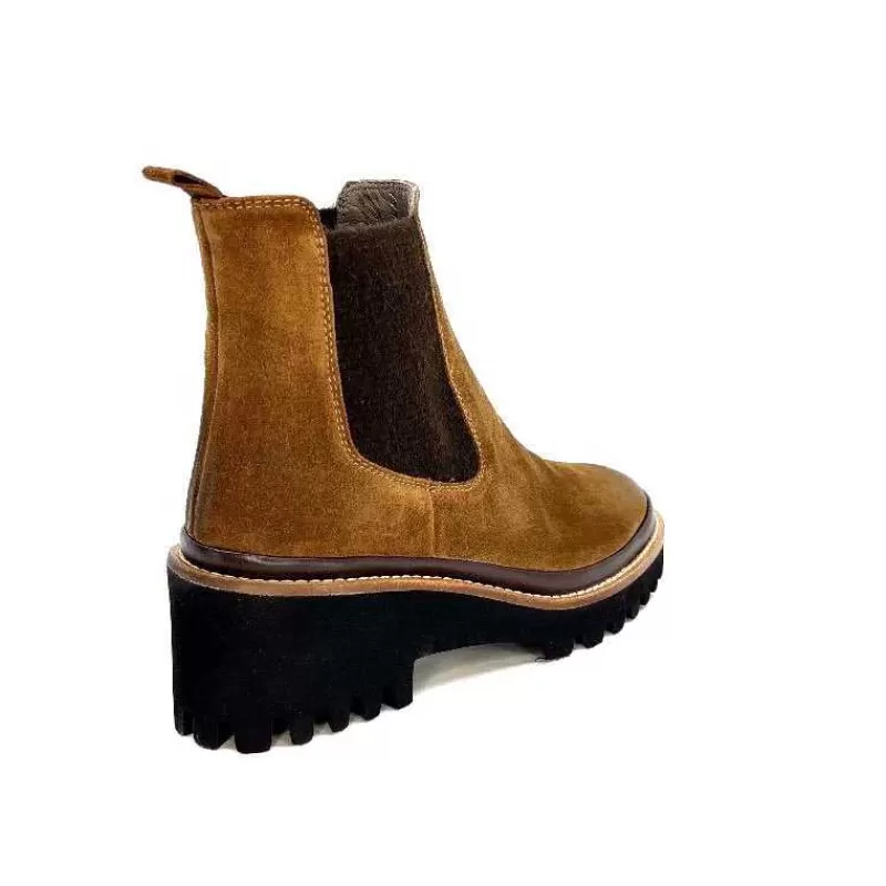 XSA 9176 London Daim Castagno-Femme Bottines