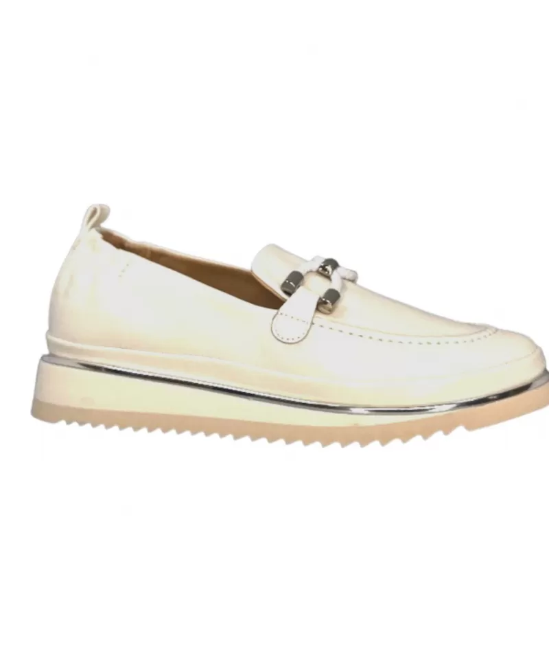 XSA 9853 Cuir Panna-Femme Mocassins